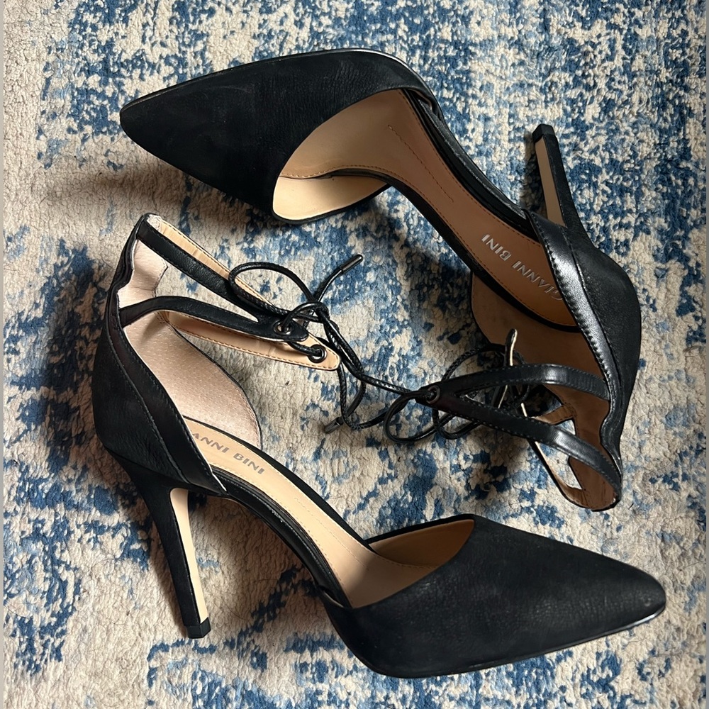 Gianni Bini Pointed Toe Heel with Lace Strap